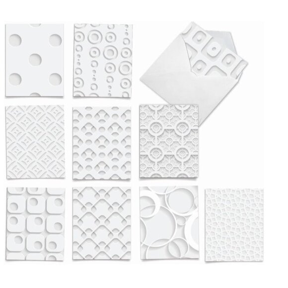 The Best Card Company - 10 Assorted All Occasion Blank Clean Modern Notecards - Picture 1 of 2